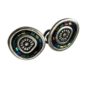 Premier Designs Bora Bora Seed Bead Lever Back Clip-On or Post Earrings EUC